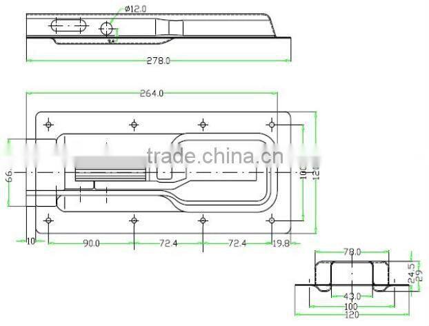 zinc plated truck latch