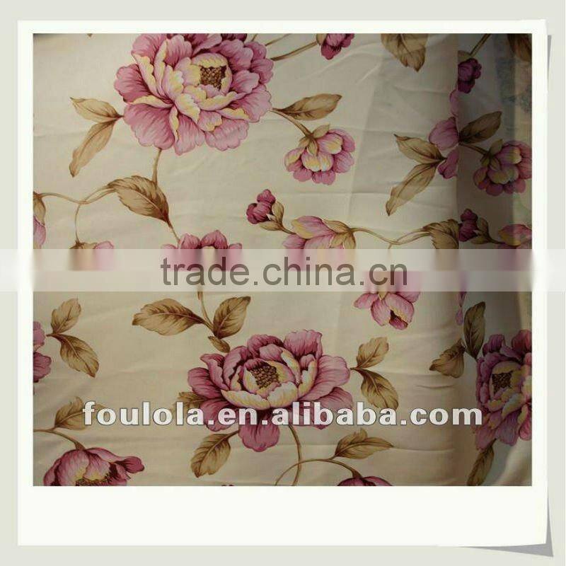 100% Polyester Yarn Printed Anti-fire Curtain Fabric