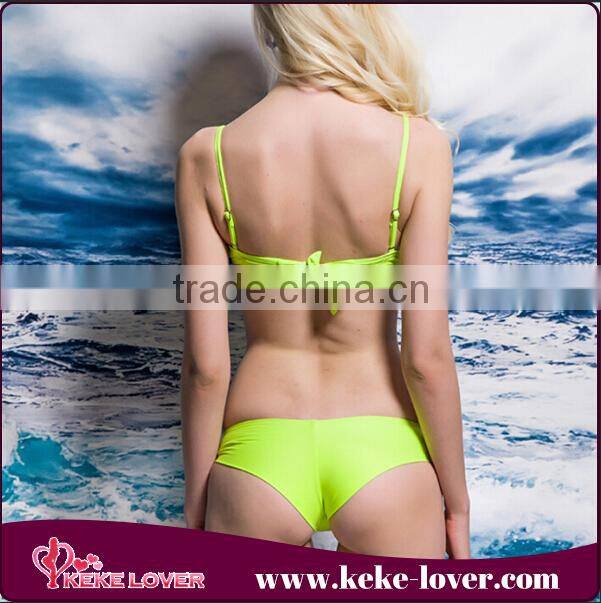 hot girls summer sexy fashion swimwear women hot selling summer latex swimsuits green spandex and polyester sexy bikini 2016