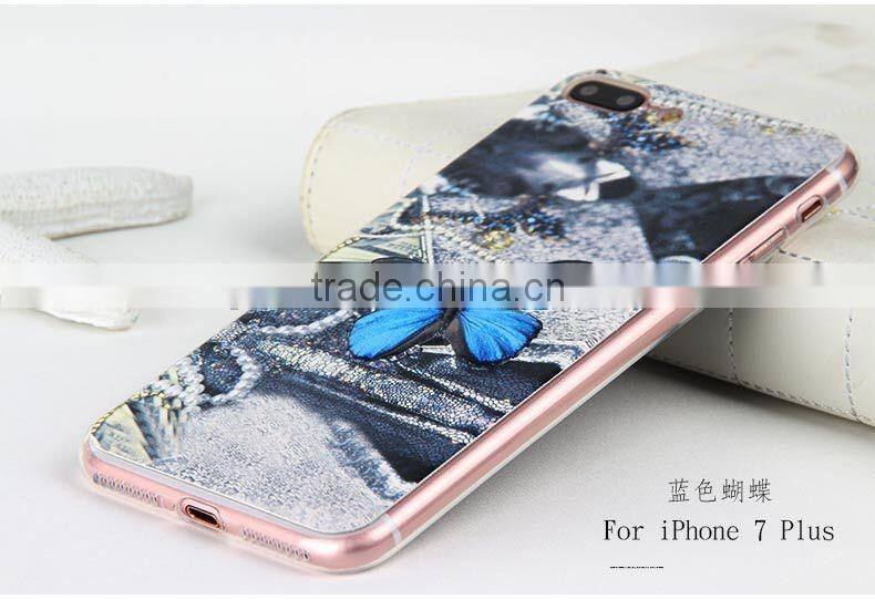 Wholesale TPU custom printed phone case for iphone 7, for iphne 7 plus back cover case