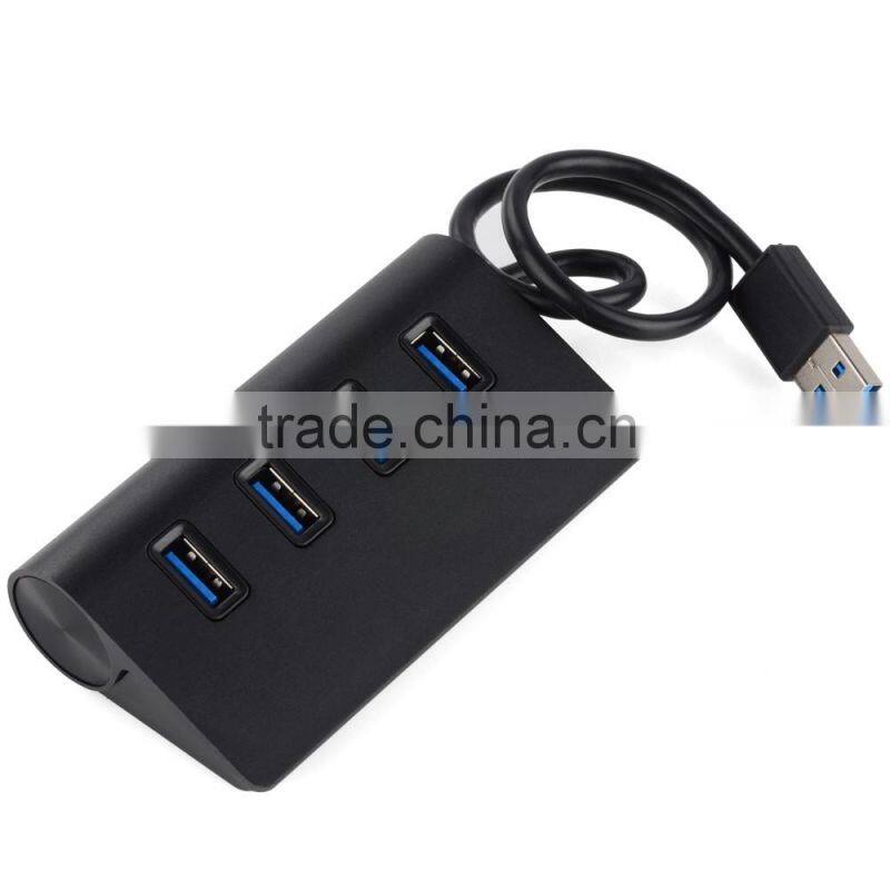 Top Grade 4 port Aluminum usb 3. 0 hub from usb hub suppliers (30" cable)
