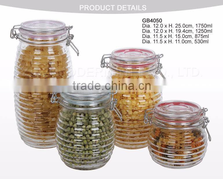 wholesale Glass jar with sealing lid