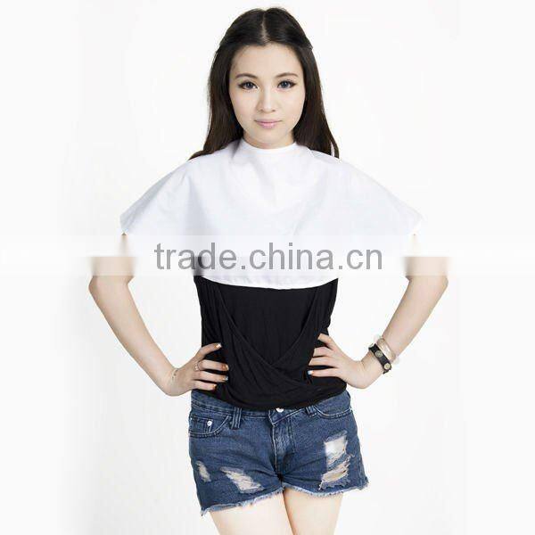 RED color hairdressing cape from manufactory cape for pvc