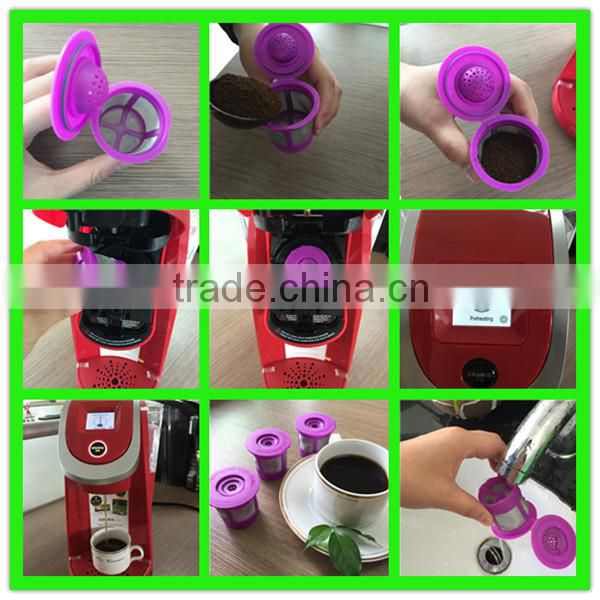 Christmas Gift 4 Pack New Eco-friendly Purple Reusable K Cup Filter for Keurig 2.0