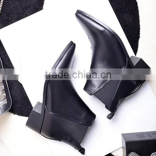 2015 British fashion design genuine leather martin ladies boots new fashion pointed toe suede ankle boots CP6699