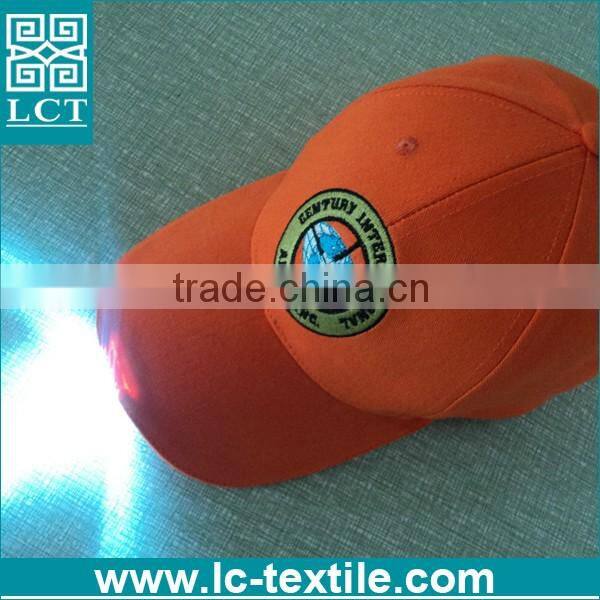 LCTN1831wholesale 6 panel cotton twill army cap with led light