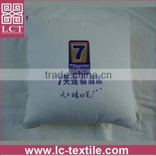 supply Italy imported ink colour never fade supersoft velour fabric embroidery cushion for advertisement(LCTP0096)