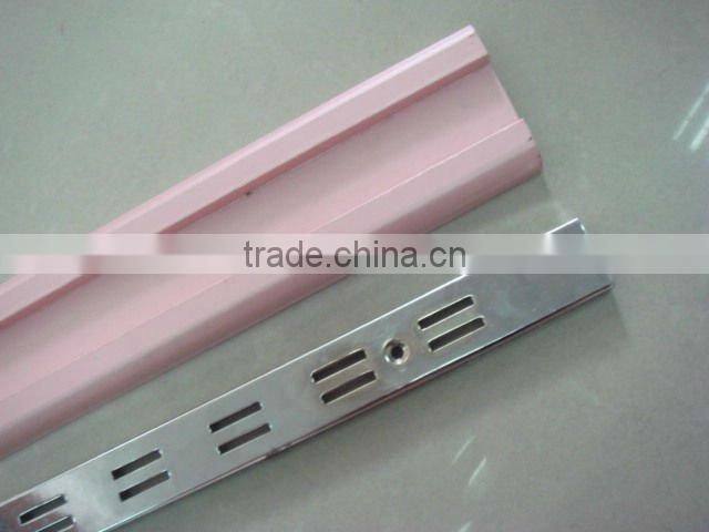 Chrome Channel Panel Display Wall System with Wood Plate (DG0008)