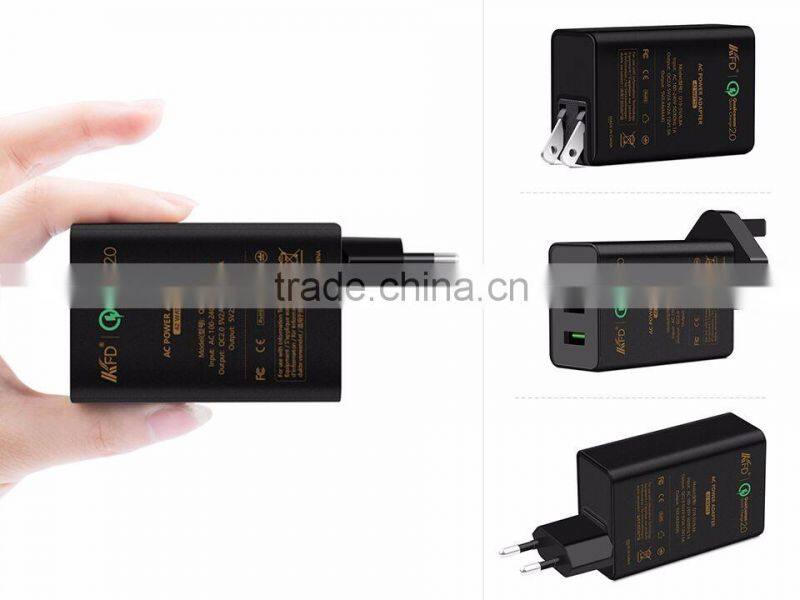 2016 Quick Charger for mobiles Certified with 3 USB ports Q19-5V6.8A