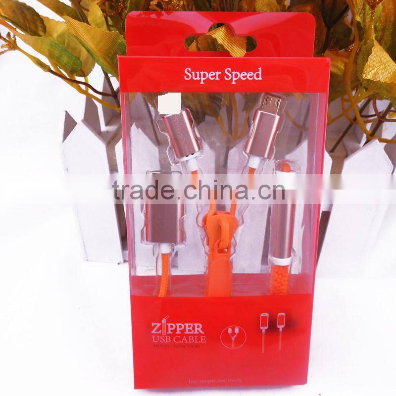 new products 2016 zipper charging sync data cable micro usb cable for huawei mate 8