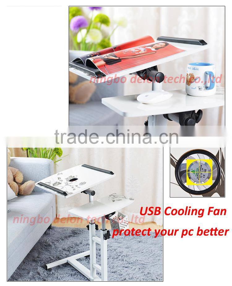 adjustable double tube metal computer holder laptop stand pc mount bracket rack