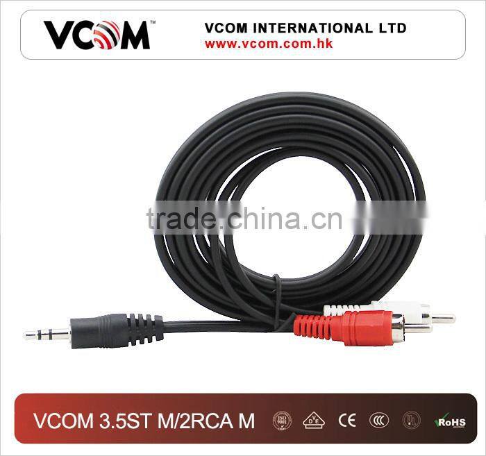 2015 Top Selling 3.5mm Jack AV Cable to 2 RCA Cable