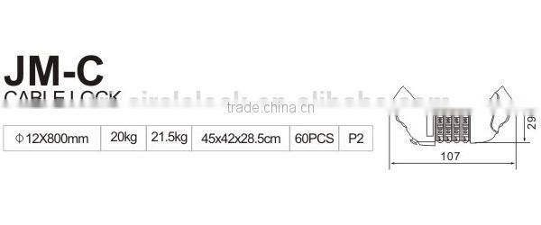 High Quality Tri-Circle Cable Locks JM-C