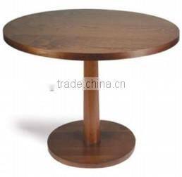 hot sale table in MDF table top solid wood base restaurant dining table