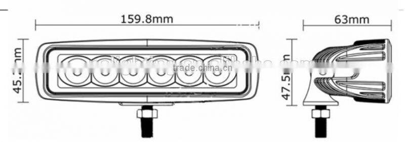 18W LED Spot Work Light 765Lumen 6500K 30 degree Waterproof Cre e LED Work Light Portable led work light