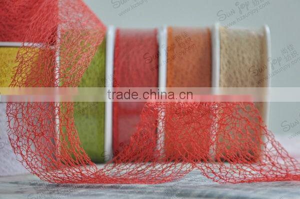 Wedding and gift packing deco mesh ribbon