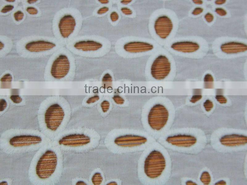 2016 new cotton voile embroidery fabric for women fashion fabric