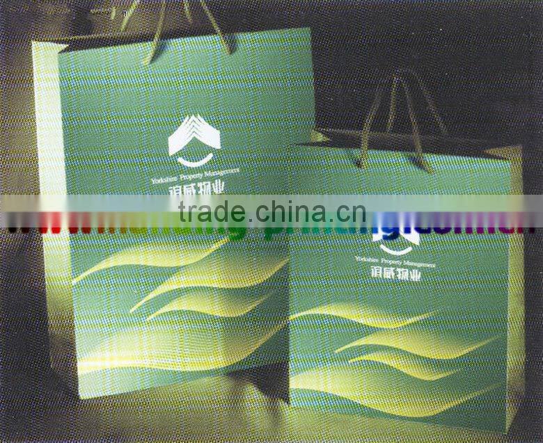 Bespoke Luxury Paper bag with handle shopping bag green and environmental bag