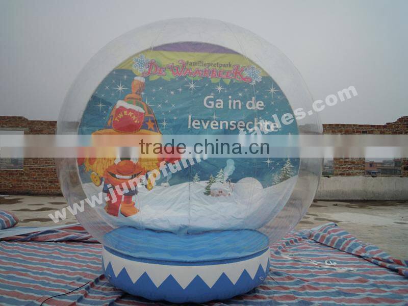 Inflatable PVC Globe Balloon/Clear Inflatable Bubble Globe/Snow Balloon for trade show