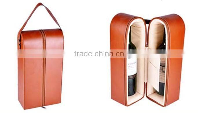 high luxury leather wine bottle box