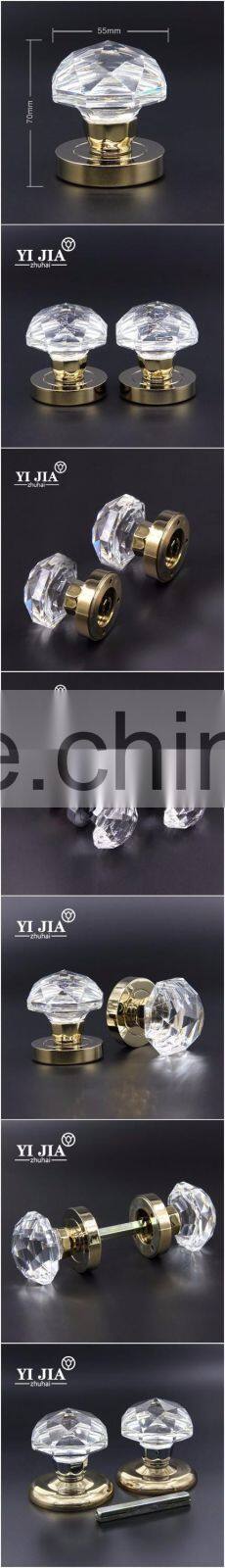 Wholesale Import Hardware Furniture Bedroom Glass Crystal Door Handles