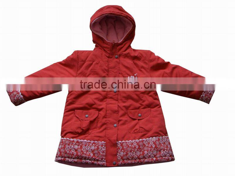 Children Sports outwear hooed jacket child winter jacket
