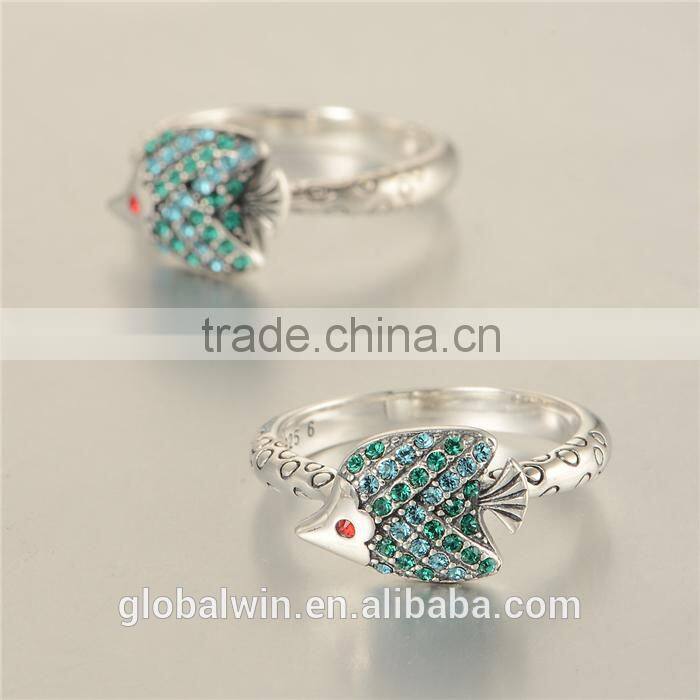 Bulk Wholesale Italian Sea Fish Design Europen Value 925 Silver Ring
