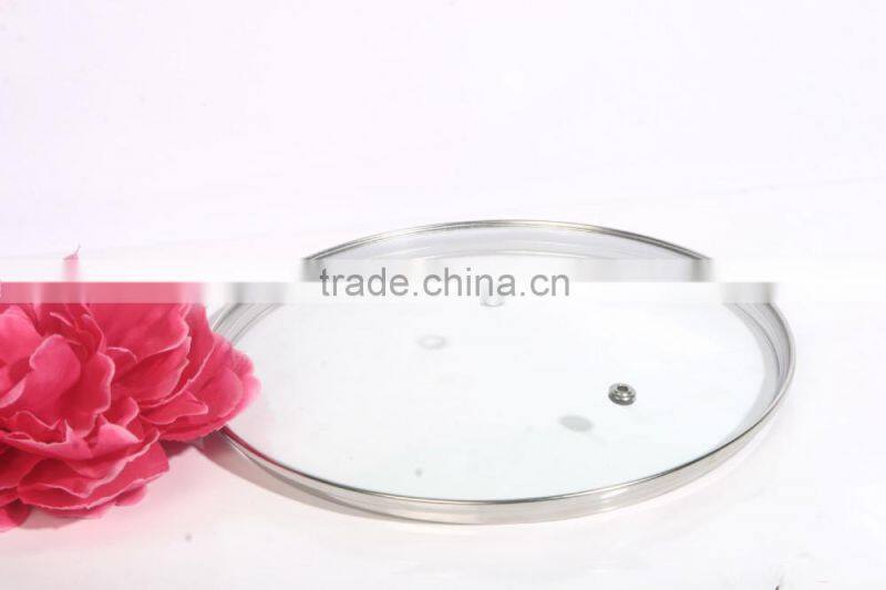 clear round tempered glass lid for pan