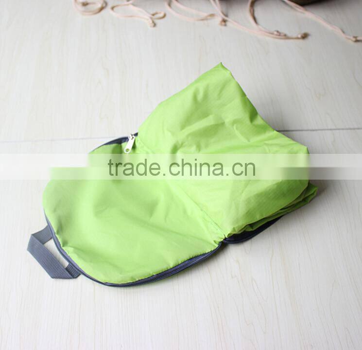 fashion outdoor waterproof fold nylon backpack storage bag for small quantity order