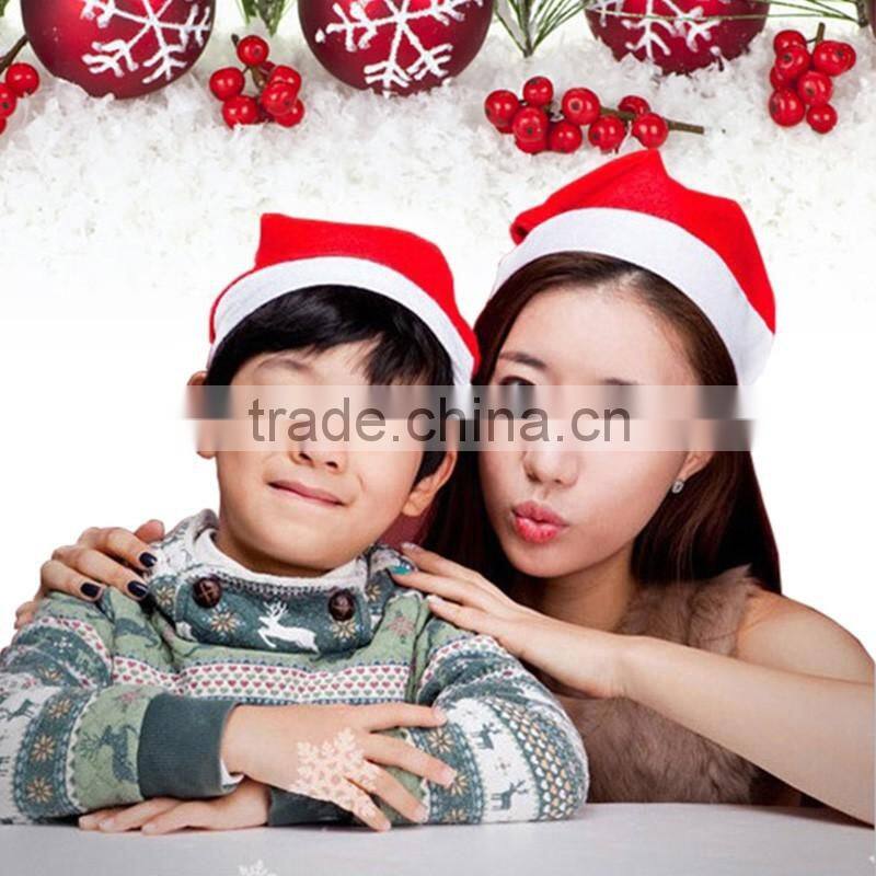 2016 fashion printing Embroidery Christmas hat , Christmas hat/gift for baby/adult