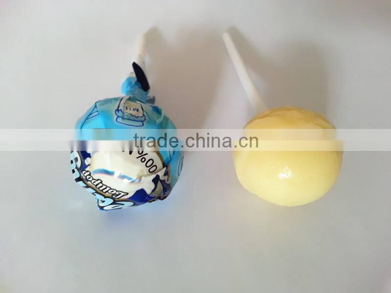 12g ball shape sugar free lollipop candy with double colors