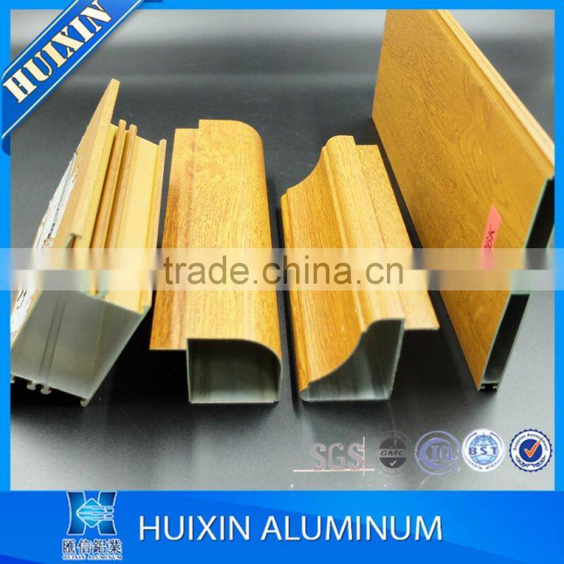 Libya market wood grain aluminum profile for kitchen cabinet