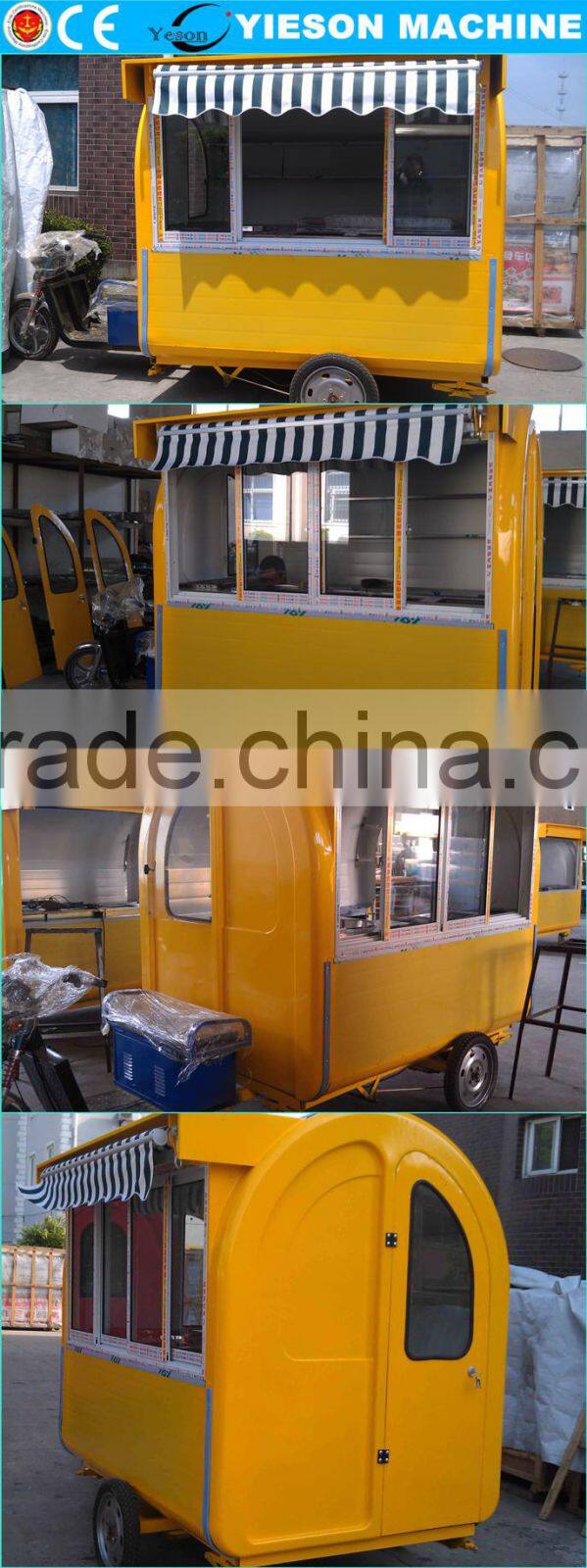 factory price mobile food cart/food kiosk/mobile van tricycle motor
