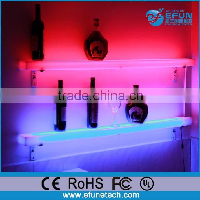 Waterproof led bar furniture, rgb color changing lighting led bar shelf