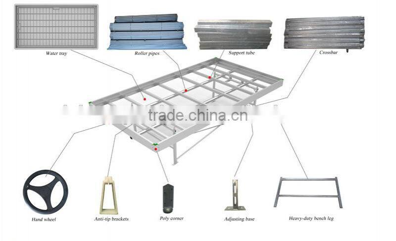 Commercial hydroponic plastic tray for greenhouse