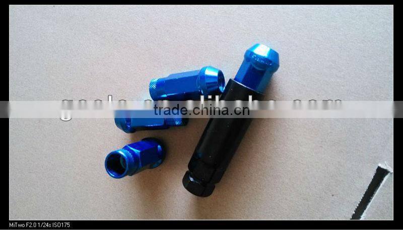 20PCS/SET 50mm Duralumin Wheel Lock Nut M12 * P1.5 Blue
