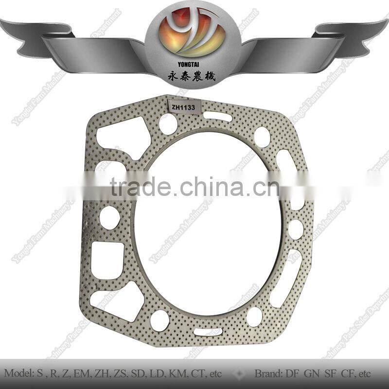 Tractor ZH1133 cylinder head gasket, single cylinder ZH1133 diesel engine gasket