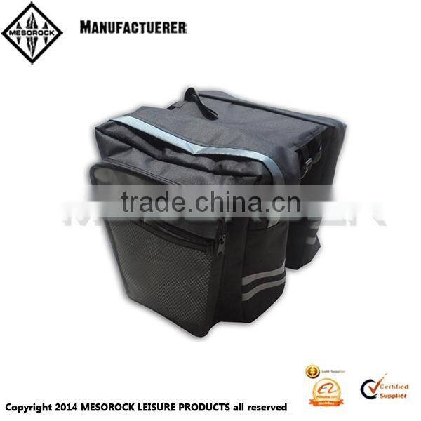 Cycling Bicycle Black Rear Double Side Rack Bag Tail Seat Pannier Bag