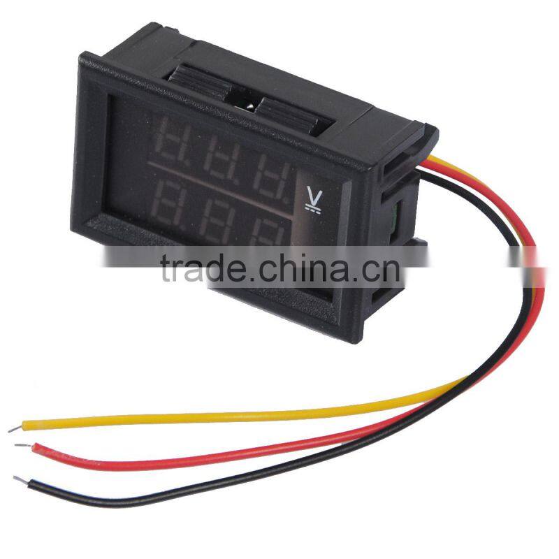 DC 4.5V-30V 50A Red Dual Panel LED Digital Voltmeter Ammeter Voltage with Shunt