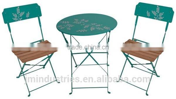 Painted iron bistro set