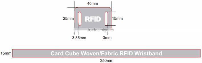 Velcro Custom Fabric Polyester Textile Wristband