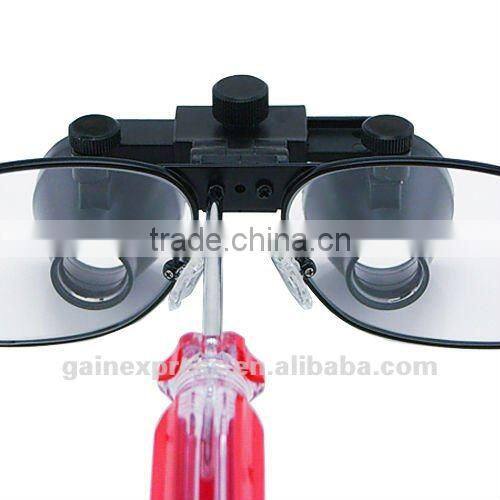2.5x Flip-Up Galilean Style Dental Surgical Medical Binocular Loupes Frame Nickel Alloy 420mm Loupe
