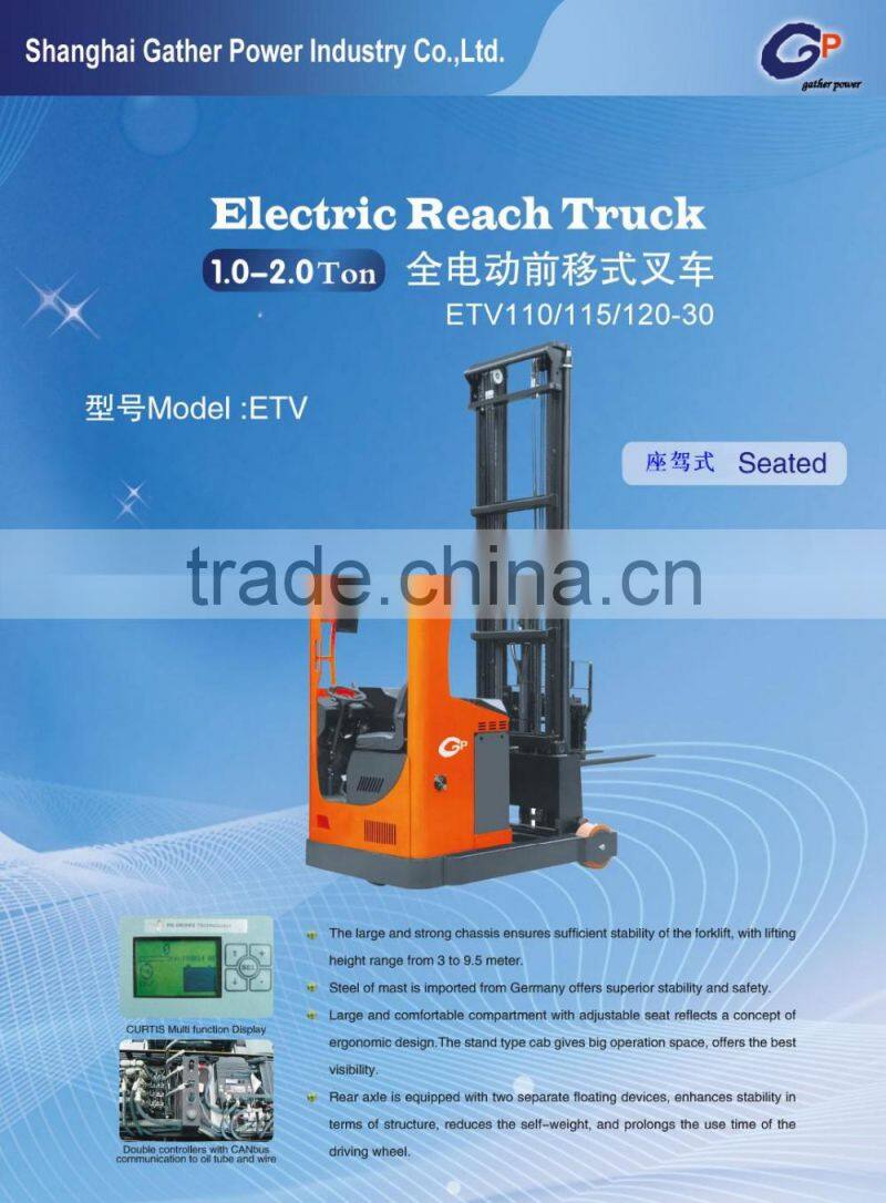 1.0-2.0T electric reach truck(AC power)