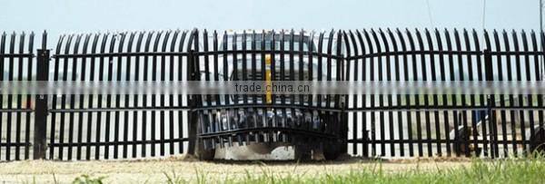 Designed factory high quality galvanized and pvc coated palisade steel fence