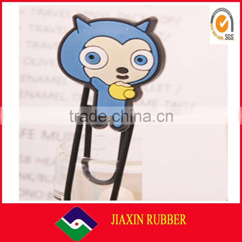 OEM cute promotional silicone plastic hand bookmark