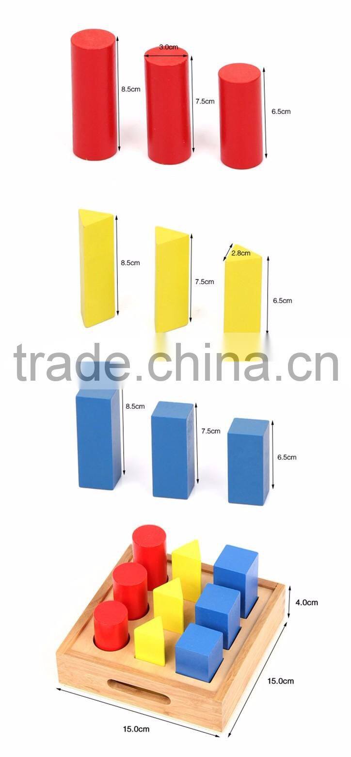 Monitessori educational toy wooden Geometry Shape Board Teaching Aids