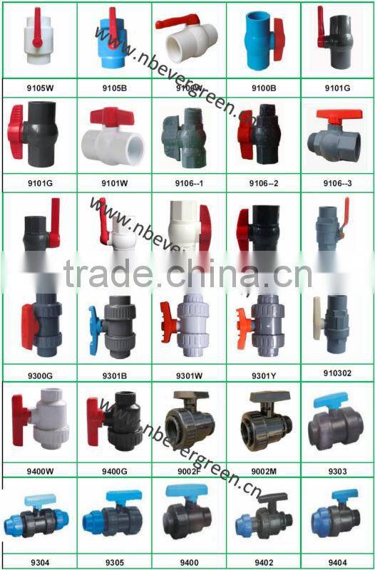 9102G PVC octagonal plastic ball valve