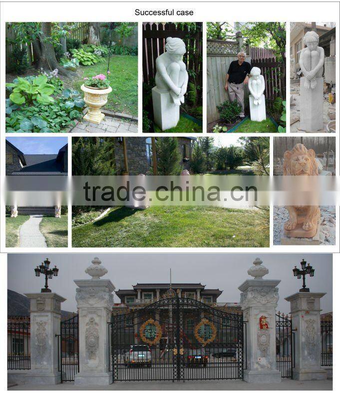 Hand Carved White Marble Flower Pots