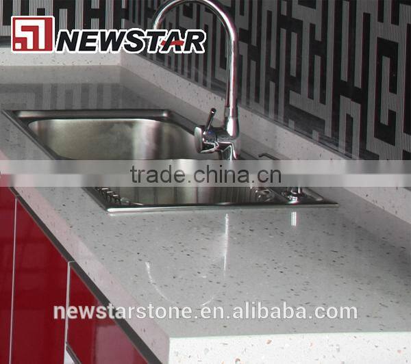 High quality sparkle white quartz small countertop