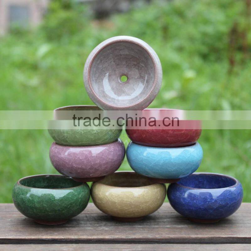 Garden cracked ice succulent plants porcelain flower pot